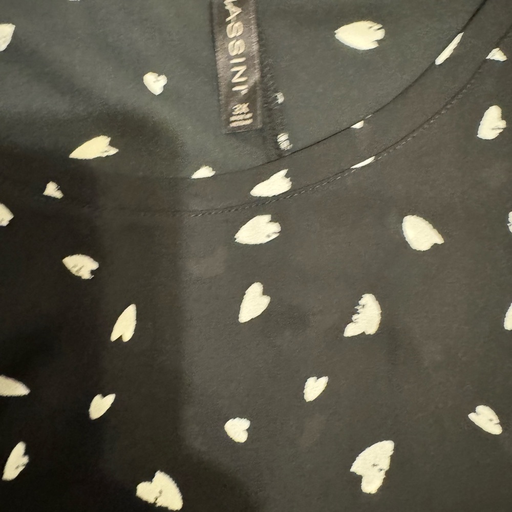 Massini Black Top with White dots